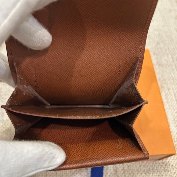 Authentic Louis Vuitton Monogram Porte Monnaie Gousset Coin Purse - Picture 7 of 12